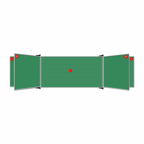Educational Board Magnetic Chalkboard (1220*910 - Swing Leaf - Option B) | Educational Boards | Office Stock Educational Board Magnetic Chalkboard (1220*910 - Swing Leaf - Option B) | Educational Boards | Office Stock