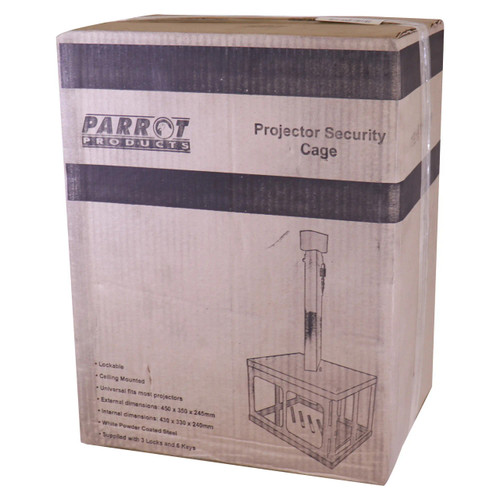 Data Projector Ceiling Mounting Bracket (Lockable Security Cage - 450 x 220 x 340 mm)