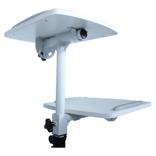 Product Data Projector and Laptop Trolley, Steel trolley with dimensions 1000*880*620mm for holding and transporting data projectors and laptops.