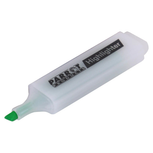 Highlighter Marker Box (10 Markers - Green) PH1001G, white highlighting marker with green tip for marking and emphasizing text.