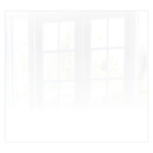 Decorative Glass Wall Tile (598 X 650 X 6mm) White RAL9010