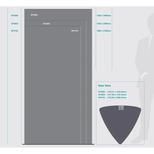 Triangular Tower Sign Frame (1100 x 2200 mm)