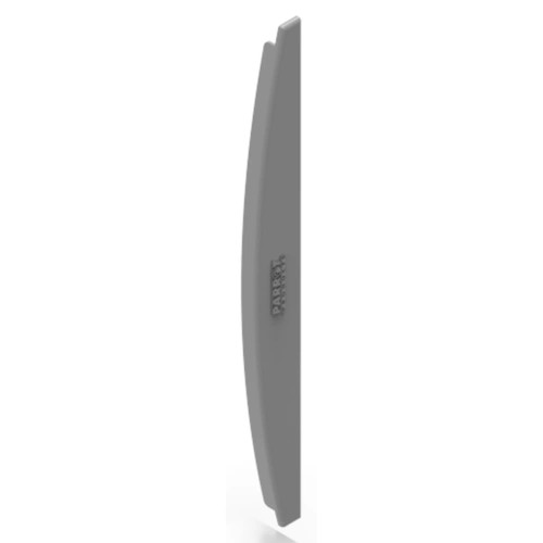 Single Sided Sign Frame End Cap (210mm) SF8005, product image showing a vertical gray plastic end cap for sign frames. Single Sided Sign Frame End Cap (210mm) SF8005, product image showing a vertical gray plastic end cap for sign frames.