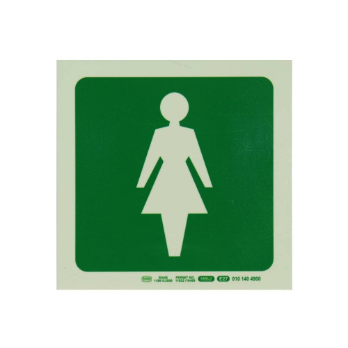 Photoluminescent 190MM Safety Sign - E27-Female Symbol