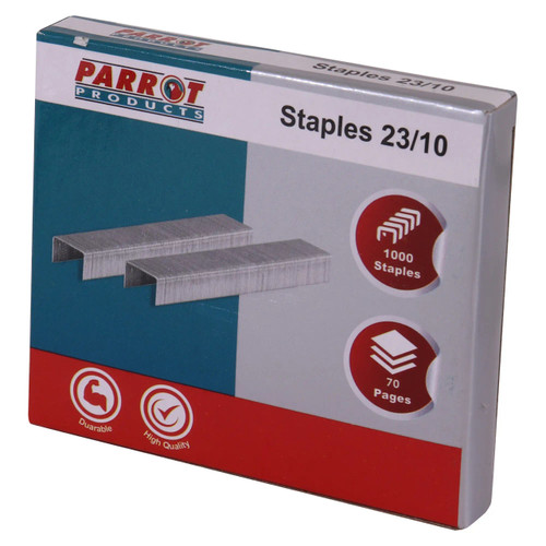 Staples (Staple Size: 23/10 -  Box of 1000 -  50 Pages)