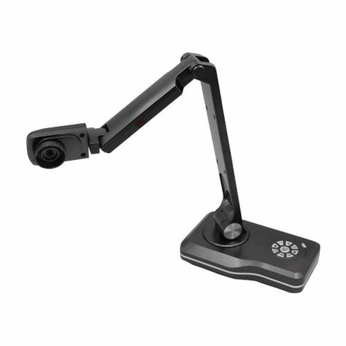 Visualizer Presenter Deluxe by 67, featuring 100x digital zoom, a 13MP CMOS sensor camera with adjustable arm, ideal for presentations and large image capture, compatible with microscopes and various display devices.