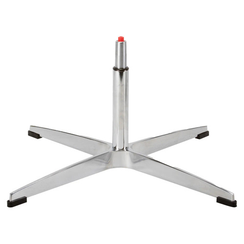 Dakota Polished Aluminium Cross Chair Base FUC-CB-DPACB, a sturdy polished aluminum chair base with four legs and a central support pole designed for office or conference chairs.