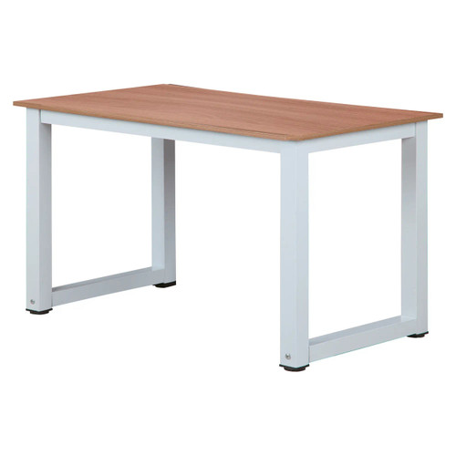 Desk With White 50mm Metal Legs FOF-DML-M314, modern office desk with a wooden top and sturdy white metal legs.