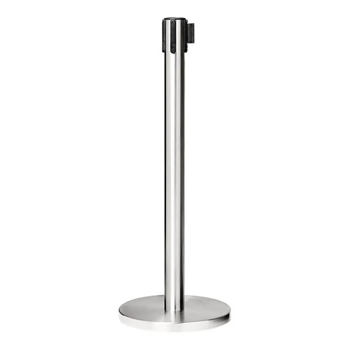 Chrome Steel Q-ing Tube With Retractable Belt | Hospitality Furniture | Office Stock