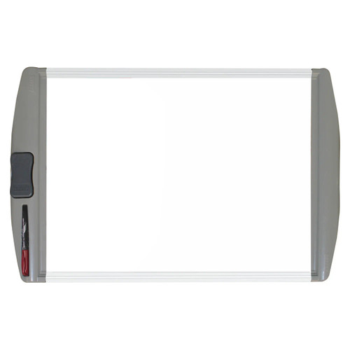 Slimline Magnetic Whiteboard (600*450mm - Retail) BD1120A, product image showing a modern, sleek whiteboard with magnetic surface and lightweight frame.