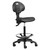 Delta Polyurethane Operator Office Chair Kar-Och-Del, Black Ergonomic Swivel Office Chair with Adjustable Height, Padded Seat and Backrest, Chrome Footrest Ring, and Casters for Mobility.