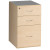 Sorted Desk High Pedestal, 2 Drawer, 1 Filer in Maple Melawood