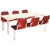 Six Seater Canteen Rectangular Poly Shell Set