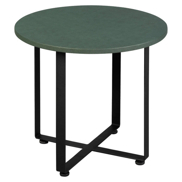 Chris Laptop Table Round Leather Top - Additional View 4