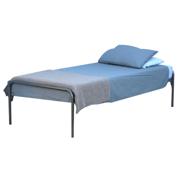 Divan Single Steel Bed 1900L x 915D x 325mm High (Welded Mesh 100 x 100 mm with No Head and Foot Rest) with Mattress