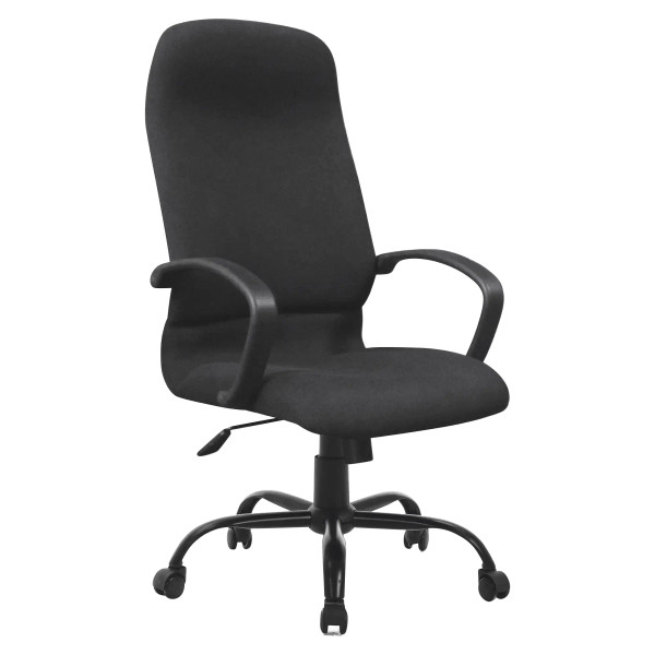 DB043 Black Fabric High-Back Office Chair