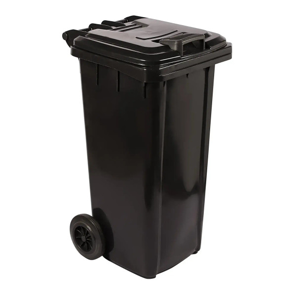All-weather Wheelie 120L Black Bin