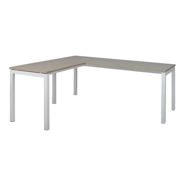 Prowork Office Desk with Extension in Melawood 1000W X 732H mm with 22 mm Top (Behind Desk)