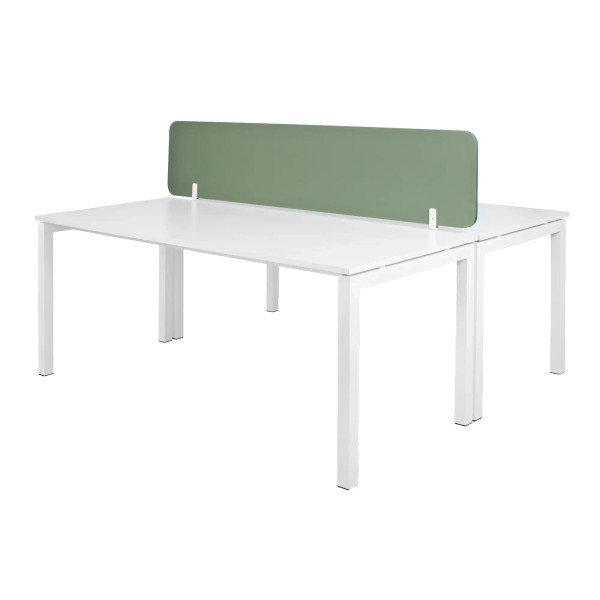 Prowork Two Office Desks with Screen Divider in Melawood 1000W X 732H mm with 22 mm Top