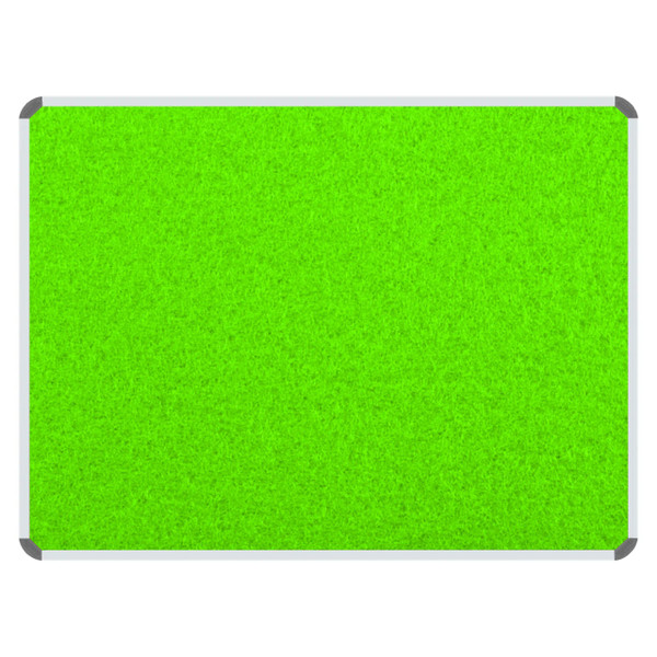 Product Info Board, Aluminium Frame with 600 x 450 mm Lime Green Surface for Display or Signage.