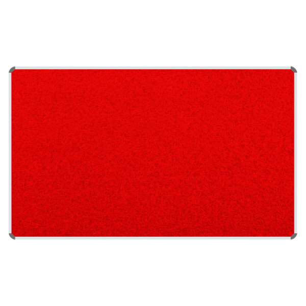 Product Info Board, Aluminium Frame - 1500 x 1200 mm - Red, Product Image Showcasing a Large Red Information Display Board with a Sturdy Aluminium Frame.