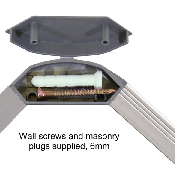 Product Info Board, Aluminium Frame - 1500 x 1200 mm - Sky Blue with Wall Screws and Masonry Plugs