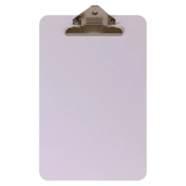 Clipboard (A4 - 355 x 230 mm - White), White A4-Sized Clipboard with Metal Clip for Document Holding.