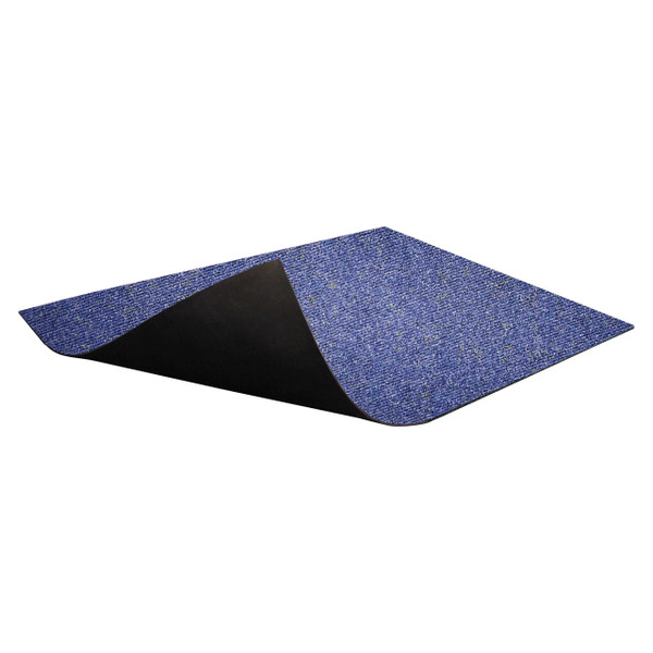 Floor Protector Ribbed Non-Slip 1200 x 850 x 5.5 mm Denim CP1044C, Blue Textured Anti-Slip Rubber Floor Mat with Ribbed Surface for Safety and Durability.