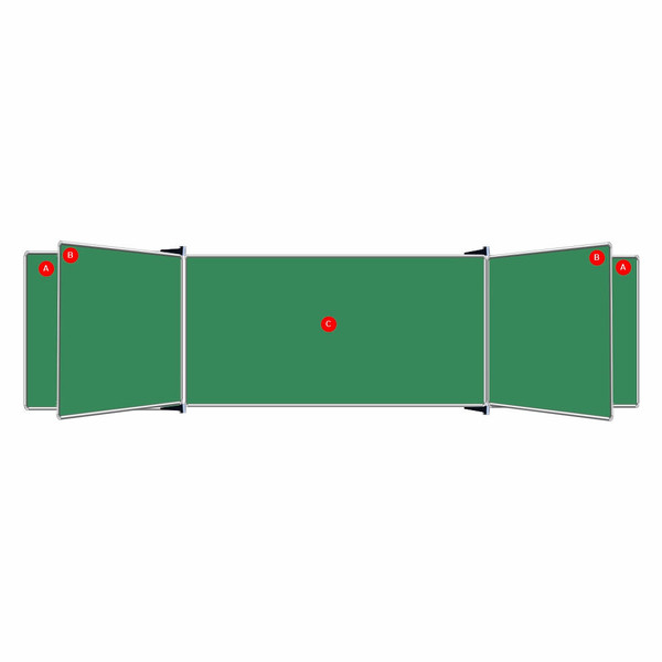 Educational Board Non - Magnetic Chalkboard (1220 x 1220 - Side Panel - Option a)