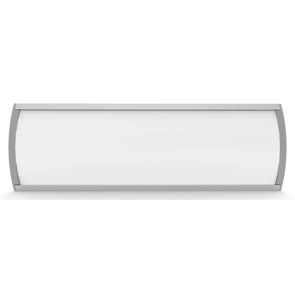 Sign Frame (100 x 300 mm) SF1030, Modern Illuminated Display Sign with a Sleek White Panel and Metallic Silver Frame.