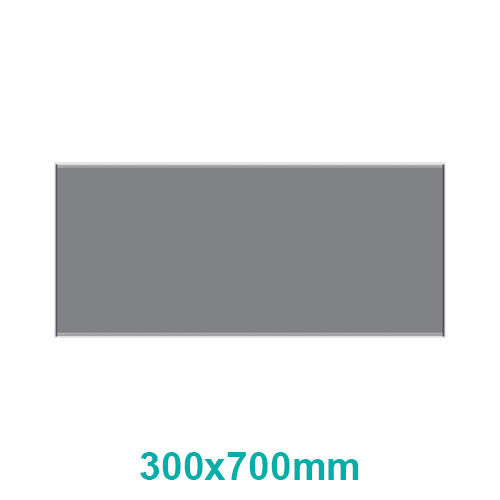 Grey Sign Frame, 300 x 700 mm, by Brand 67, Ideal for Indoor Advertising, Made of Aluminium Extrusion with Steel End Caps, Presented in a Sleek Design, Suitable for Displaying Custom Inserts in Various Settings.