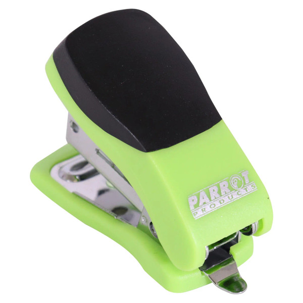 Stapler Plastic Mini Green with Staples (1000 x 26/6) ST3050G, Compact Green and Black Stapler with a Metal Mechanism and 1000 Staples Included.
