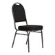Banquet Stacker Chair-938 CEC-C-BANQ-S8-OF-BL, black padded seat and backrest with a lightweight, stackable metal frame for versatile banquet hall seating