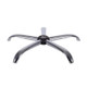 Chrome Office Chair Base 700 mm Wide FUC-CB-CB, a metallic five-star chair base with a central black plastic connector and a white central fixture for attaching casters.