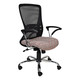 Zhavia Mesh Medium-back Office Chair with Y600 Chromed Arms Rear Side View | Office Chairs | Office Stock