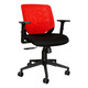 Coral Operators Office Chair SAC-OCH-COR, ergonomic black office chair with adjustable armrests and a mesh backrest. (Red Mesh)