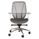 Crystal Medium-back Office Chair | Cec-MCH-Cry, Ergonomic Office Chair with a Breathable Mesh Backrest, Cushioned Seat, Adjustable Armrests, and a Chrome-Finished Base with Caster Wheels.