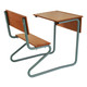 Single Combination School Desk in Supawood 750 mm Wide