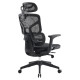 JOI High-Back Body Balance Office Chair in Black Colour Fabric Back Angle SKU JOI-HBC-CH12000BLACK