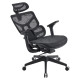 JOI High-Back Body Balance Office Chair in Black Colour Fabric Seat Slide SKU JOI-HBC-CH12000BLACK