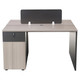 1200 mm Modern Double Desk With Privacy Screen And Pedestals, designed for office workstations with a privacy panel and lockable pedestals for personal storage. 1200 mm Modern Double Desk With Privacy Screen And Pedestals, designed for office workstations with a privacy panel and lockable pedestals for personal storage.