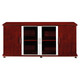 Grand Server Unit FOF-SVU-S007, wooden server cabinet with glass doors and metal handles, suitable for data and computer equipment storage.
