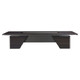 Product 3600 mm Rectangular Boardroom Table FOF RBT-M507, sleek modern conference table with a dark wood finish and steel accents, designed for professional boardrooms.