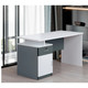 Modern Two Tone Color Desk with Built in Desk Height Pedestal