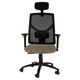 Fortress High-back Office Chair SAC-HCH-FOR, ergonomic mesh backrest with adjustable headrest, armrests, and cushioned seat, on a rolling five-star base.