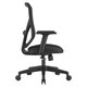 Black Pluto Mesh Medium-back Office Chair by 67, Featuring a Sleek Mesh Design for a Breathable Chair Experience, with a Curved Backrest and Adjustable Features on a Five-Star Base with Wheels.