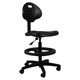 Q20 Econo Draughtsman Chair ISC-DCH-ECO-Q20, black ergonomic office chair with adjustable height, contoured seat, and backrest for comfortable seating.