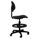 Q20 Econo Draughtsman Chair ISC-DCH-ECO-Q20, a black ergonomic drafting chair with adjustable height, lumbar support, and a foot ring for comfort and support during long hours of work.