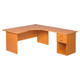 Pulse Office Workstation Desk with Two Drawer Desk High Pedestal Extended Panel