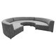 Circle Quarter Sofa FUR-SCH-CIR, modern grey fabric corner sofa with a circular design for living room seating.